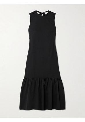 Theory - Gathered Wool-blend Midi Dress - Black - US0,US2,US4,US6,US8,US10,US12