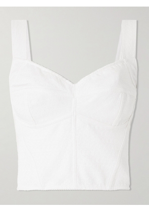 Dolce & Gabbana - Cropped Matelassé Top - White - IT36,IT38,IT40,IT42,IT44,IT46,IT48,IT50