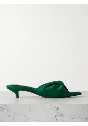 CARVEN - Knotted Satin Mules - Green - FR36,FR37,FR38,FR39,FR40,FR41