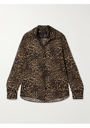 Nili Lotan - Gaia Leopard-print Silk Crepe De Chine Shirt - Animal print - x small,small,medium,large,x large