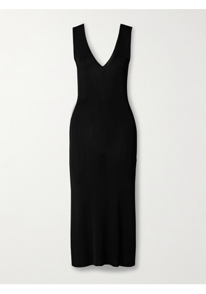 Nili Lotan - Bernice Stretch-knit Midi Dress - Black - x small,small,medium,large,x large