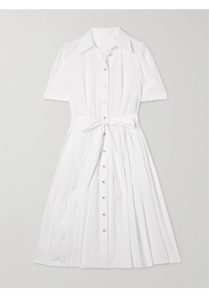 Dolce & Gabbana - Belted Cotton-poplin Midi Shirt Dress - White - IT36,IT38,IT40,IT42,IT44,IT46,IT48,IT50