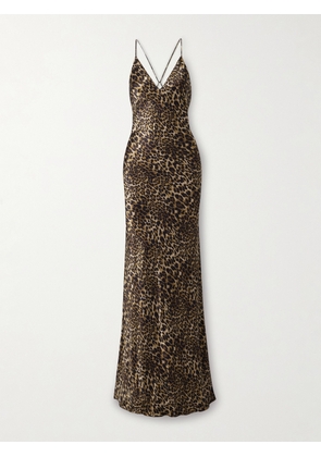 Nili Lotan - Ira Leopard-print Silk-charmeuse Gown - Animal print - x small,small,medium,large,x large