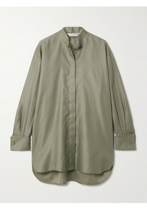 Max Mara - Anta Cotton Shirt - Green - UK 4,UK 6,UK 8,UK 10,UK 12,UK 14,UK 16,UK 18
