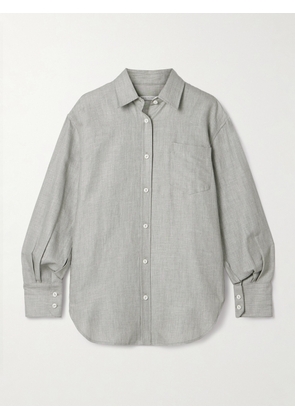 Maria McManus - Linen, Cotton And Wool-blend Twill Shirt - Gray - x small,small,medium,large