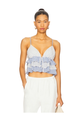 MAJORELLE Aruba Top in Blue. Size L. Also in S, M, XL.