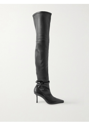 Jimmy Choo - Camie 85 Belted Leather Over-the-knee Boots - Black - IT36,IT36.5,IT37,IT37.5,IT38,IT38.5,IT39,IT39.5,IT40,IT40.5,IT41,IT42