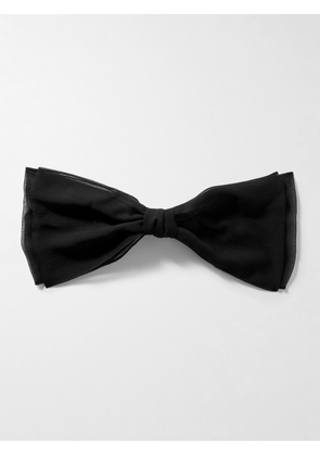 Gigi Burris - Jacqueline Bow-embellished Crinkled Chiffon Hair Clip - Black - One size
