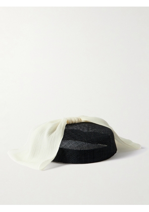 Gigi Burris - Shirley Silk Chiffon-trimmed Sinamay Hat - Black - One size