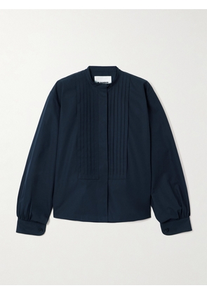 Jil Sander - Pintucked Cotton-poplin Shirt - Blue - FR 34,FR 36,FR 38,FR 40,FR 42,FR 44