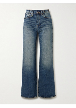 R13 - Charlotte Distressed High-rise Bootcut Jeans - Blue - 24,25,26,27,28,29,30,31