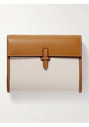 Hunting Season - Canvas And Leather Clutch - Brown - One size