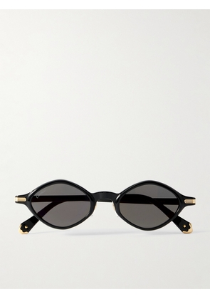 Cartier Eyewear - Signature Round-frame Acetate Sunglasses - Black - One size