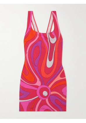 PUCCI - Printed Stretch-jersey Mini Dress - Pink - IT38,IT40,IT42,IT44,IT46,IT48