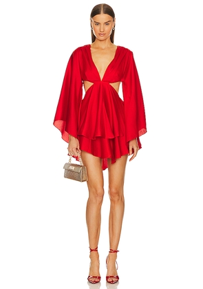 Michael Costello x REVOLVE Allete Dress in Red. Size M. Also in XS, XXS, S, L.