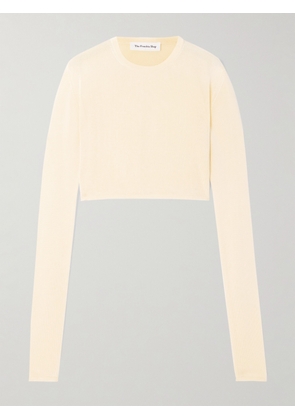 The Frankie Shop - Kazel Cropped Knitted Top - Cream - XS,S,M,L