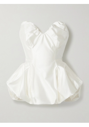 Vivienne Westwood - Raven Strapless Gathered Satin Bustier Top - Ivory - UK 6,UK 8,UK 10,UK 12,UK 14