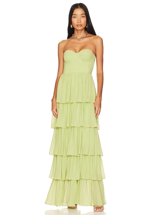Lovers and Friends Hattie Gown in Green. Size L. Also in M, S, XL, XS, XXS.