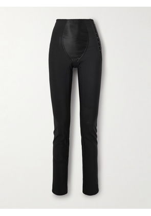 Dolce & Gabbana - Shell-paneled Jersey Leggings - Black - IT36,IT38,IT40,IT42,IT44,IT46,IT48,IT50