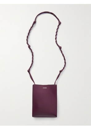 Jil Sander - Small Knotted Leather Shoulder Bag - Burgundy - One size