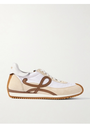 LOEWE - Flow Runner 2.0 Leather-trimmed Shell And Suede Sneakers - White - FR35,FR36,FR37,FR38,FR39,FR40,FR41