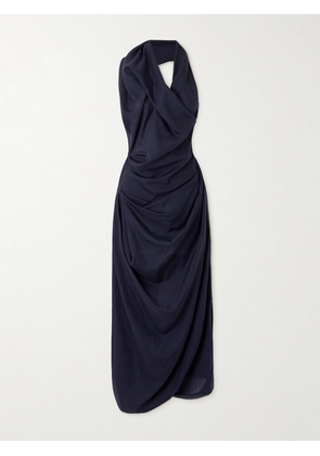 Vivienne Westwood - Halter Galea Wool Midi Dress - Blue - IT36,IT38,IT40,IT42,IT44,IT46