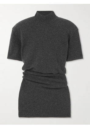 Jacquemus - The Castagna Wool-blend Turtleneck Mini Dress - Gray - FR 32,FR 34,FR 36,FR 38,FR 40,FR 42