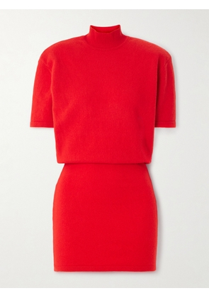 Jacquemus - The Castagna Wool-blend Turtleneck Mini Dress - Red - FR 32,FR 34,FR 36,FR 38,FR 40,FR 42