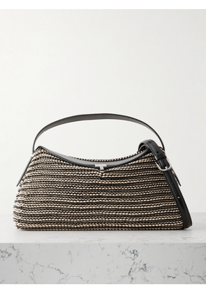 TOTEME - T-lock Woven Leather Shoulder Bag - Black - One size