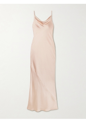 Norma Kamali - Maria Draped Satin Maxi Dress - Pink - xx small,x small,small,medium,large,x large