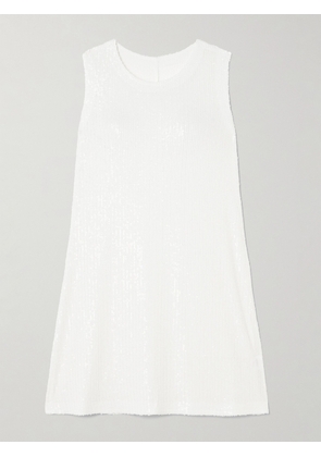 Norma Kamali - Sequined Jersey Mini Dress - White - xx small,x small,small,medium,large,x large
