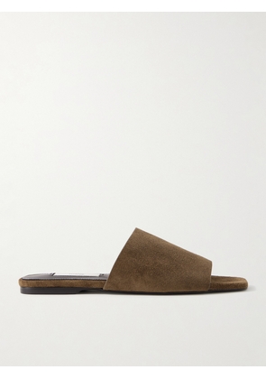 TOTEME - Suede Slides - Brown - IT36,IT37,IT38,IT39,IT40,IT41,IT42