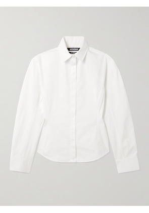 Jacquemus - Ovalo Embroidered Cotton-poplin Shirt - White - FR 32,FR 34,FR 36,FR 38,FR 40,FR 42