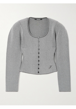 Jacquemus - Sera Knitted Cardigan - Gray - FR 32,FR 34,FR 36,FR 38,FR 40,FR 42,FR 44