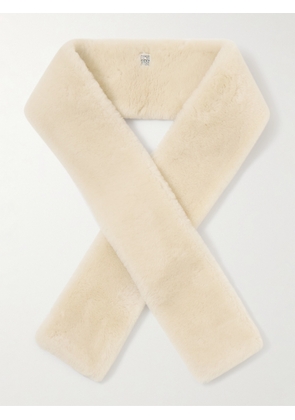 TOTEME - Tuxedo Shearling Scarf - Neutrals - One size