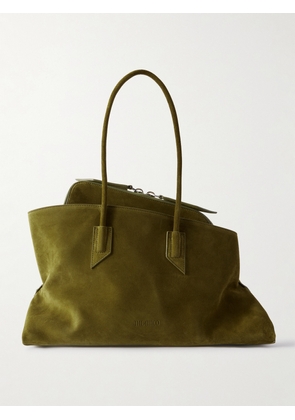 The Attico - La Passeggiata Medium Asymmetric Suede Tote - Green - One size
