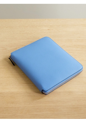 Smythson - Panama A5 Textured-leather Folder - Blue - One size