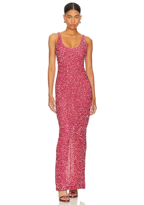 NBD Janhvi Maxi Dress in Pink. Size L. Also in XXS, XS, S, M, XL.