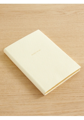 Smythson - Bride To Be Soho Textured-leather Notebook - White - One size