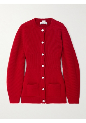 Lanvin - Ribbed Wool Cardigan - Red - x small,small,medium,large