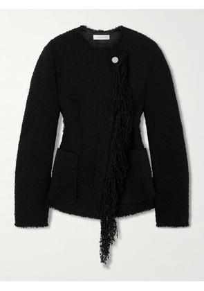 Lanvin - Fringed Wool-blend Bouclé Jacket - Black - FR 34,FR 36,FR 38,FR 40,FR 42