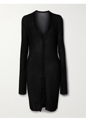 KHAITE - Ramon Ribbed-knit Cardigan - Black - x small,small,medium,large