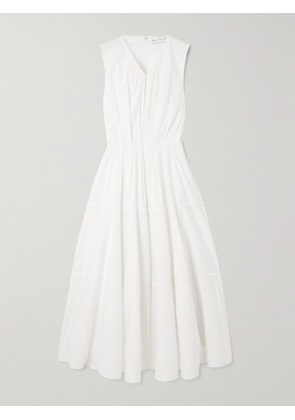 Proenza Schouler White Label - Kailey Pleated Cotton-blend Poplin Midi Dress - US0,US2,US4,US6,US8,US10,US12,US14