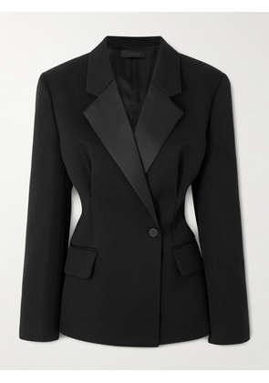 Lanvin - Double-breasted Satin-trimmed Wool Blazer - Black - FR 34,FR 36,FR 38,FR 40,FR 42