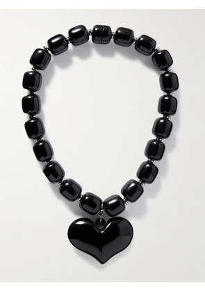 Julietta - Amore Silver-tone Resin Necklace - Black - One size