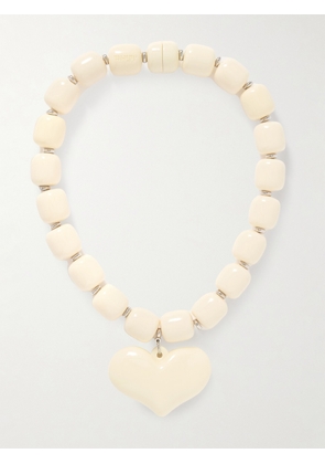 Julietta - Amore Silver-tone And Resin Necklace - Ivory - One size