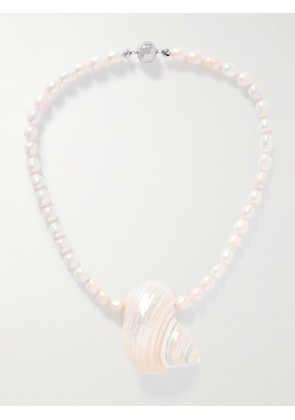 Julietta - Mykonos Silver-tone, Freshwater Pearl And Shell Necklace - White - One size