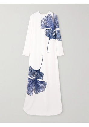 Costarellos - Austie Embroidered Crepe Gown - White - FR 34,FR 36,FR 38,FR 40,FR 42,FR 44,FR 46