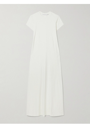 Proenza Schouler White Label - Noelle Gathered Cotton-blend Jersey Midi Dress - Off-white - x small,small,medium,large,x large