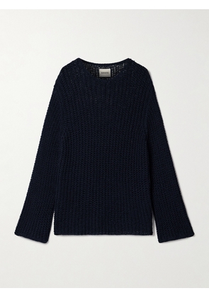 KHAITE - Elowen Open-knit Cotton Sweater - Blue - x small,small,medium,large,x large